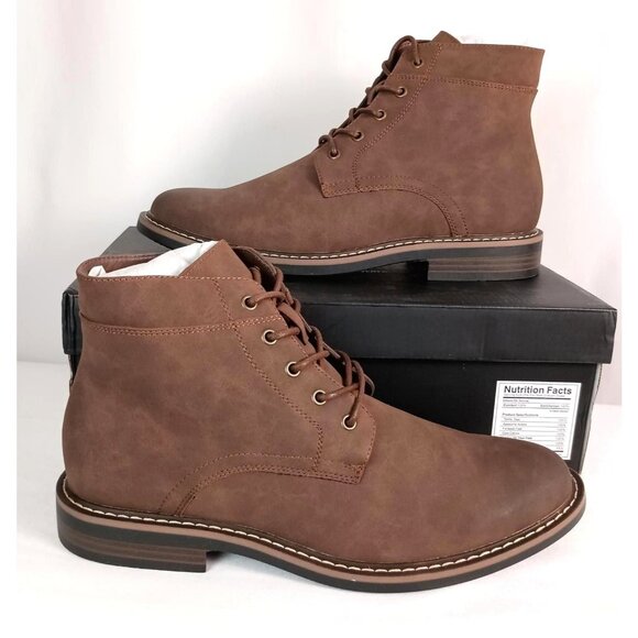 Nick Graham Men’s Riley Brown Lace Up Ankle Boots Size 9 New in Box - Picture 2 of 9